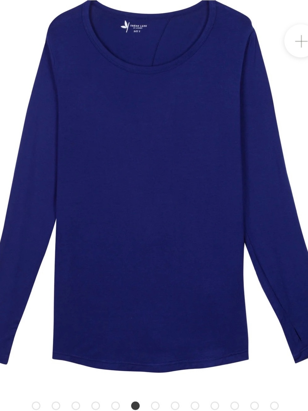 Women's Long Sleeve Open Back Shirt, XS - indigo blue